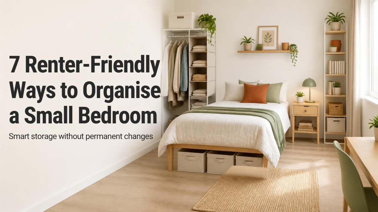 Budget-friendly small bedroom organising ideas