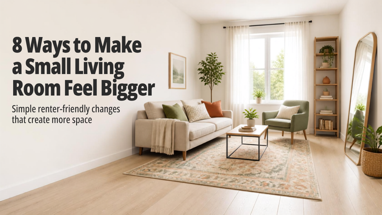 Ways to make a small living room feel bigger