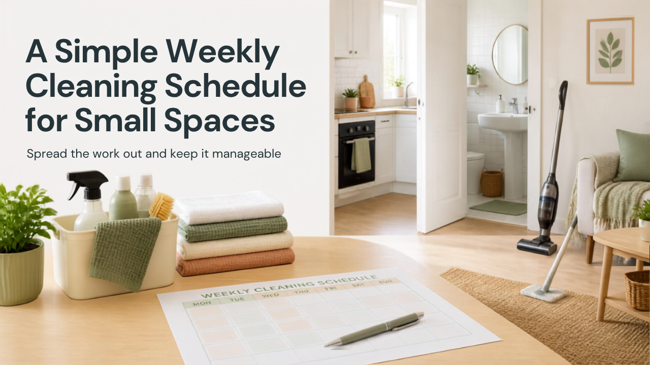 Free Printable Weekly Cleaning Schedule for Small Spaces